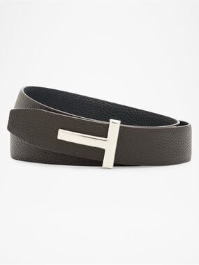 TOM FORD Signature T Reversible Leather black/brown